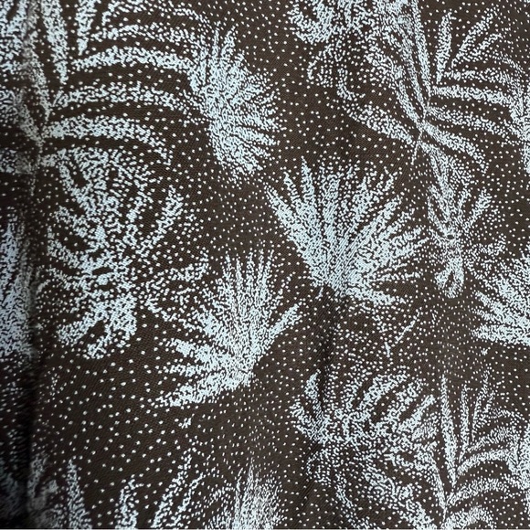 Nat Nast Men's Black and Blue Leaf Print Shirt Short Sleeve Button Front Size XL - Picture 3 of 5